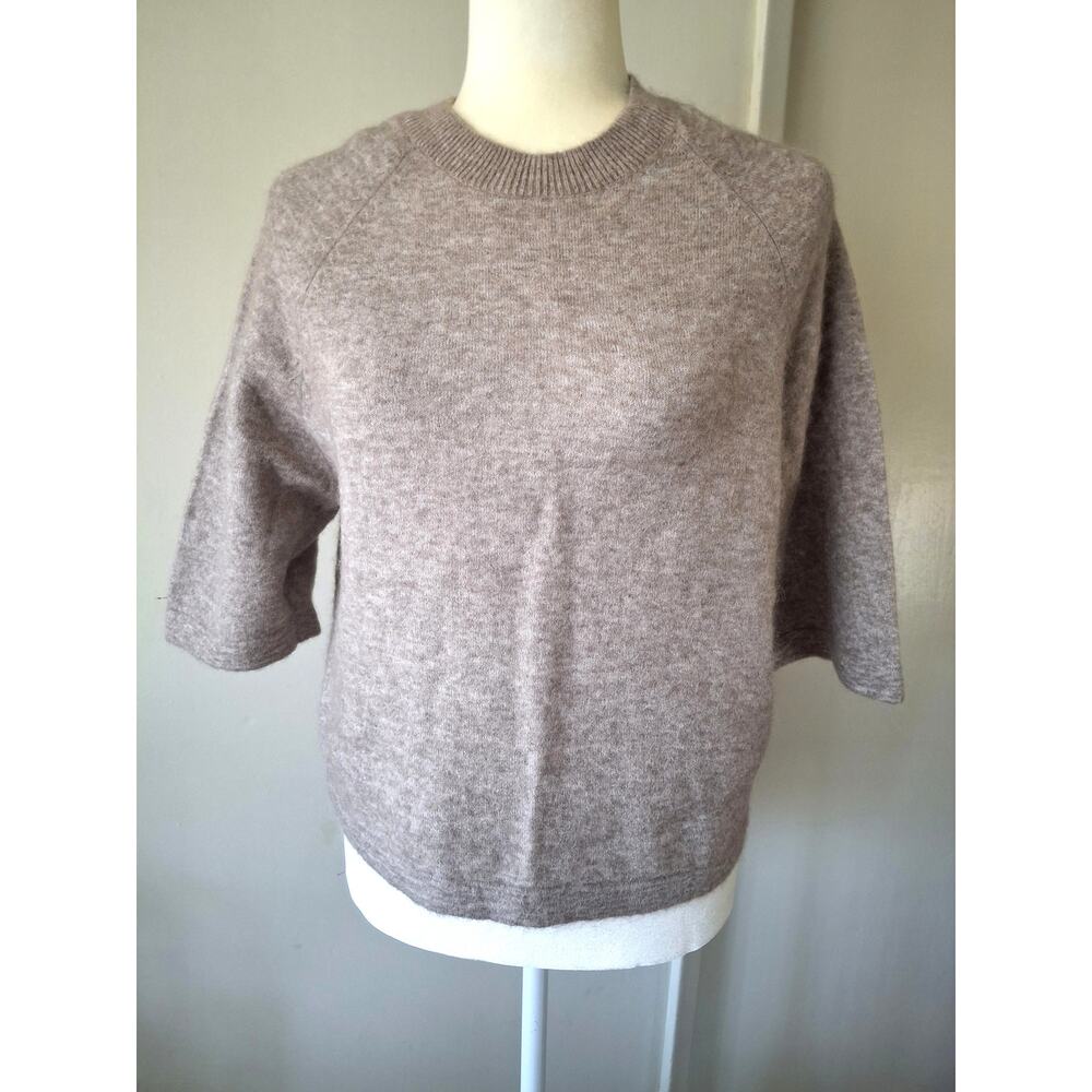 & Other Stories Womens Alpaca Blend Short Sleeve Sweater Beige Taupe XS - Picture 5 of 9